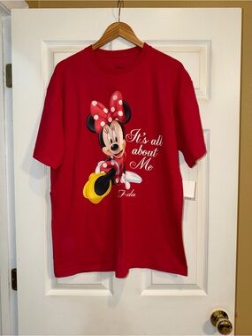 Disney Minnie Mouse Red Tee with Polka-Dot Bow